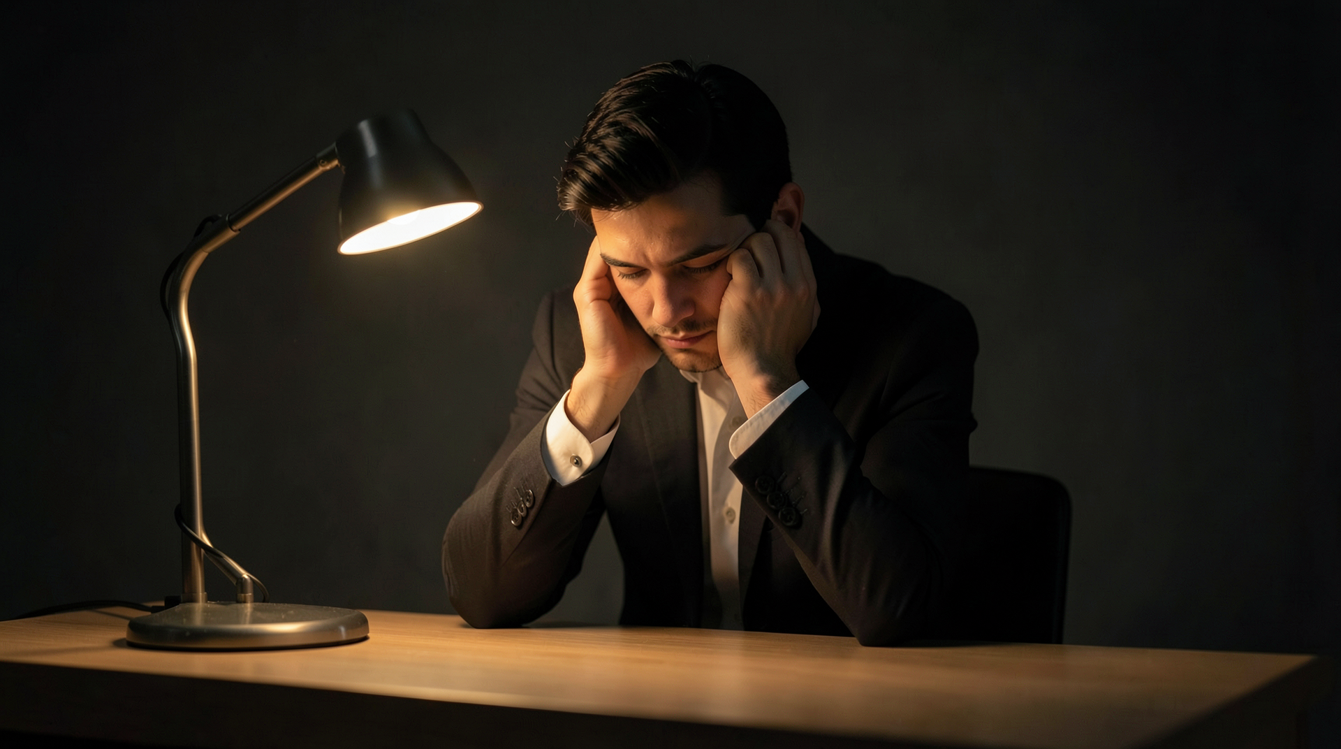 close-up of trader's hands on keyboard with illuminated chart reflections on desk surface